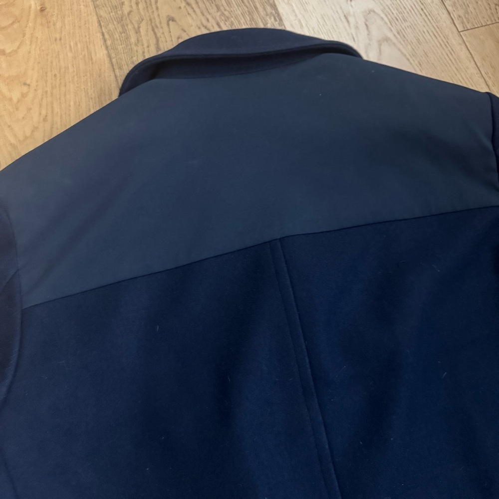 THEORY MEN'S NAVY BLUE WOOL PEACOAT JACKET SIZE US L LARGE - Picture 5 of 8